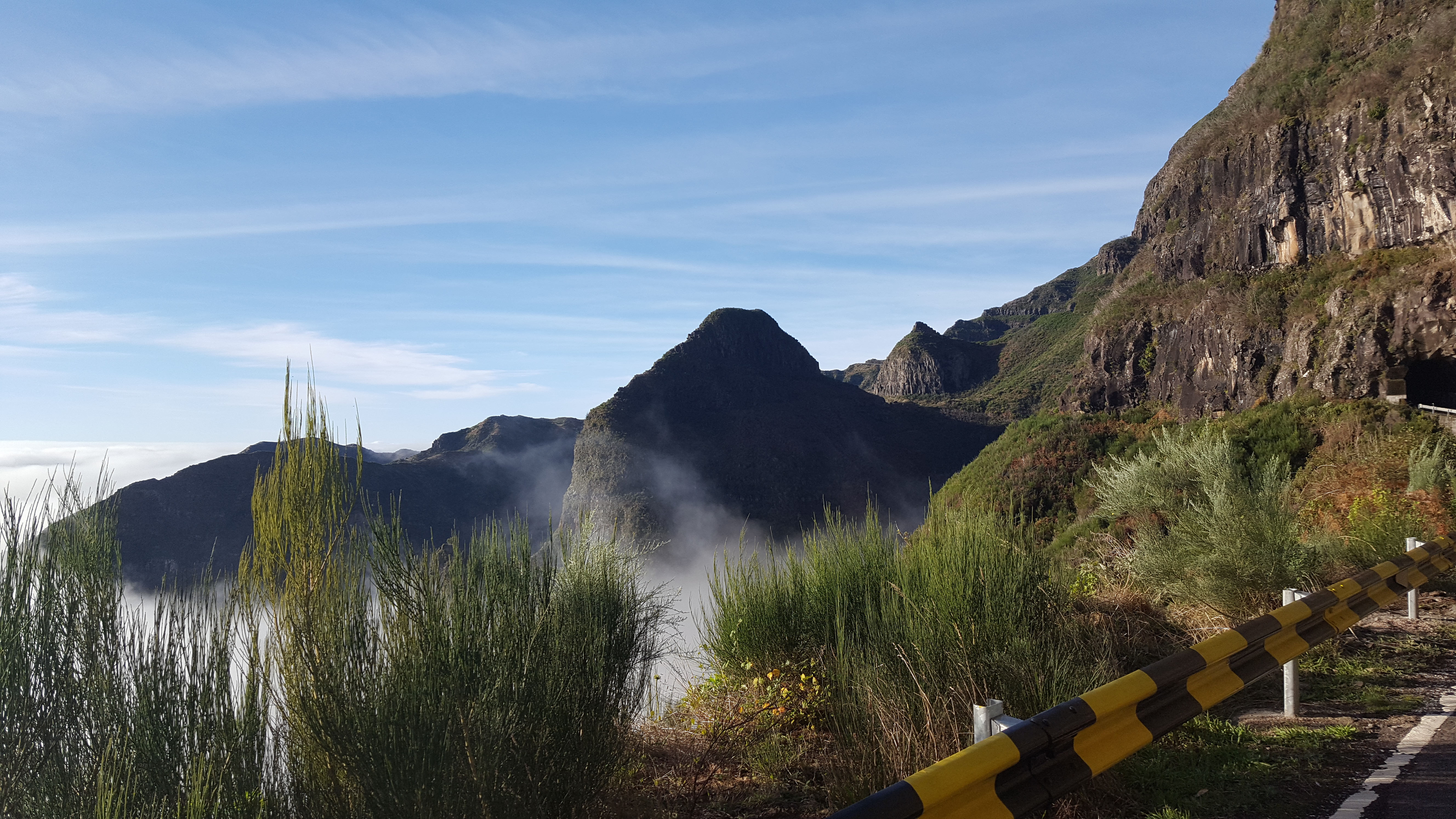 Things to do in Madeira driving above clouds view