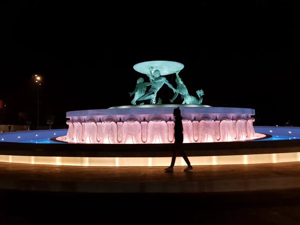 Best things to do in Malta and Gozo - Visit Valletta at night - Malta Triton Fountain