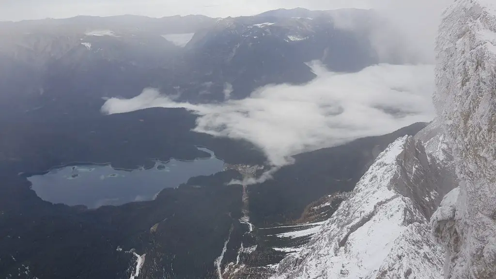 Eibsee Lake in Bavaria Germany -view from Zugspitze