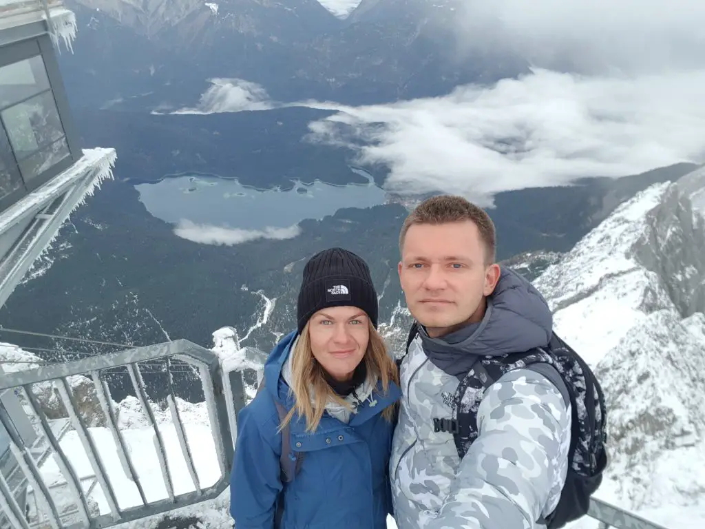 Eibsee Lake in Bavaria -view from Zugspitze