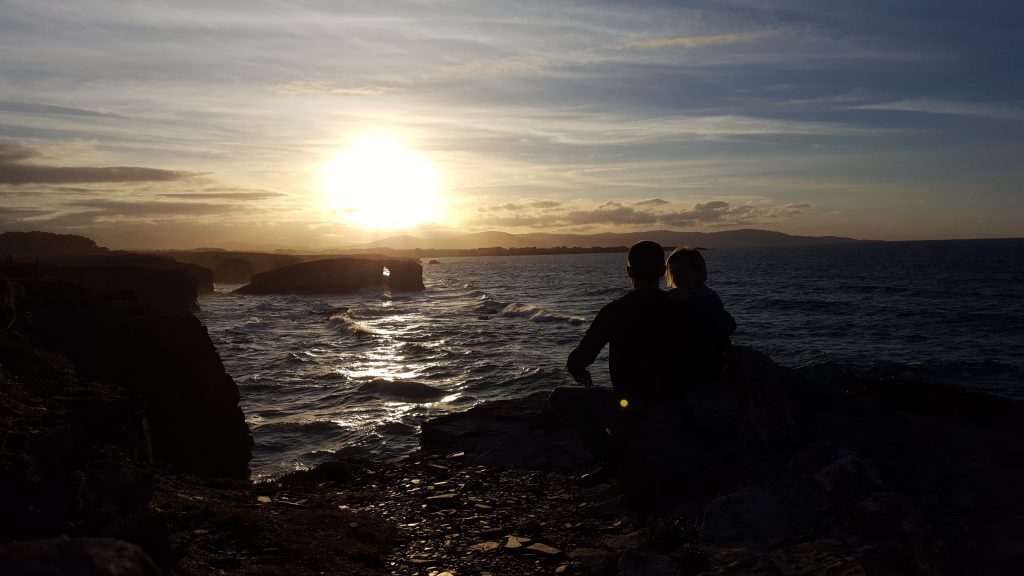 As Catedrais Beach Spain sunset