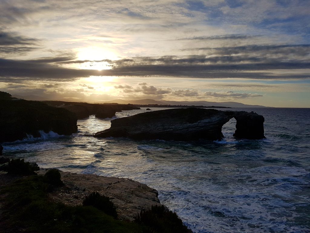 As Catedrais Beach sunset