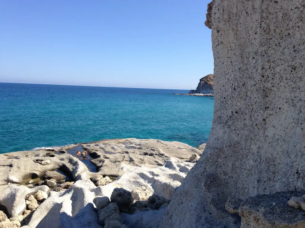 Sea view from the volcanic at Cabo de Gata - unique places in Spain