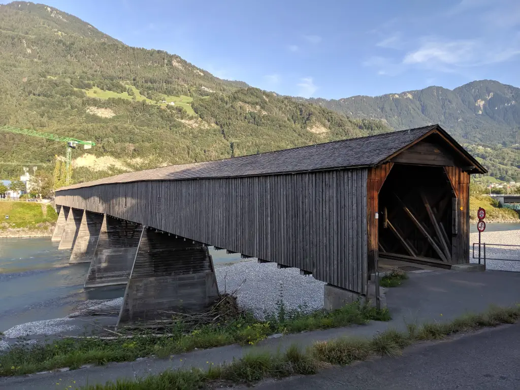 Famous bridges in Europe - Alte Rhinebrücke - Vaduz, Liechtenstein