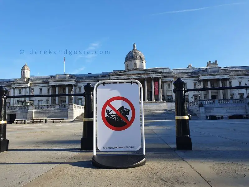 How big are the lions in Trafalgar Square