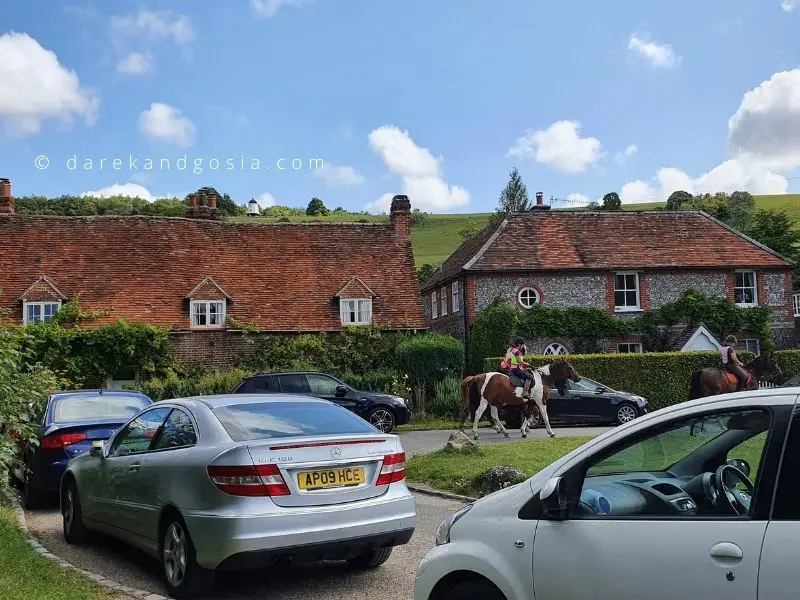 Turville village Buckinghamshire - Turville parking