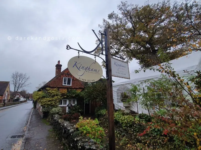 What to see in Shere Surrey - Kinghams Restaurant