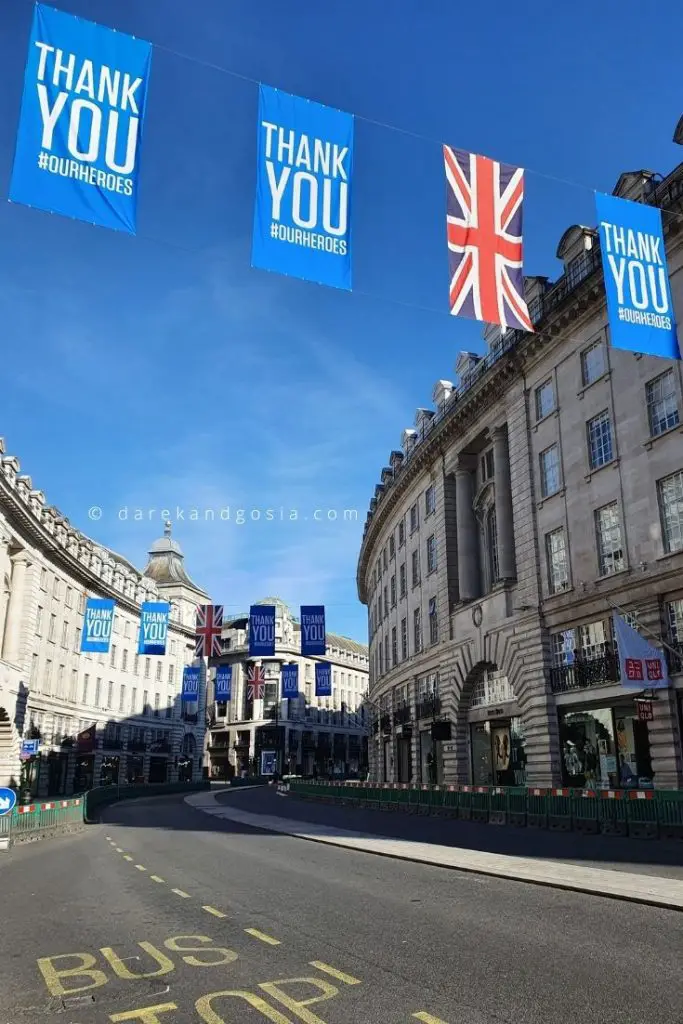 Famous landmarks in London - Regent Street