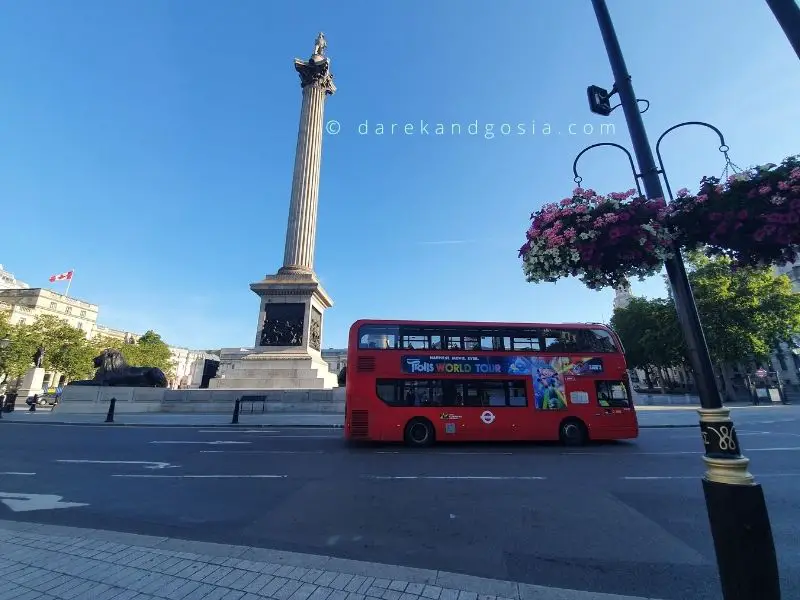 Famous landmarks of London - Trafalgar Square