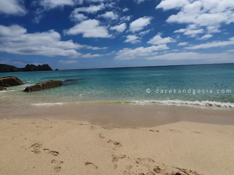 Is Porthcurno Beach sandy