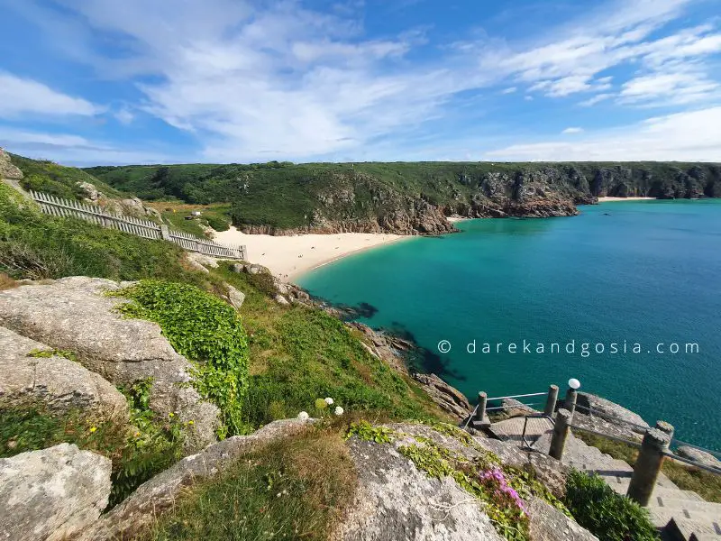 UK beach staycation ideas - Porthcurno Beach