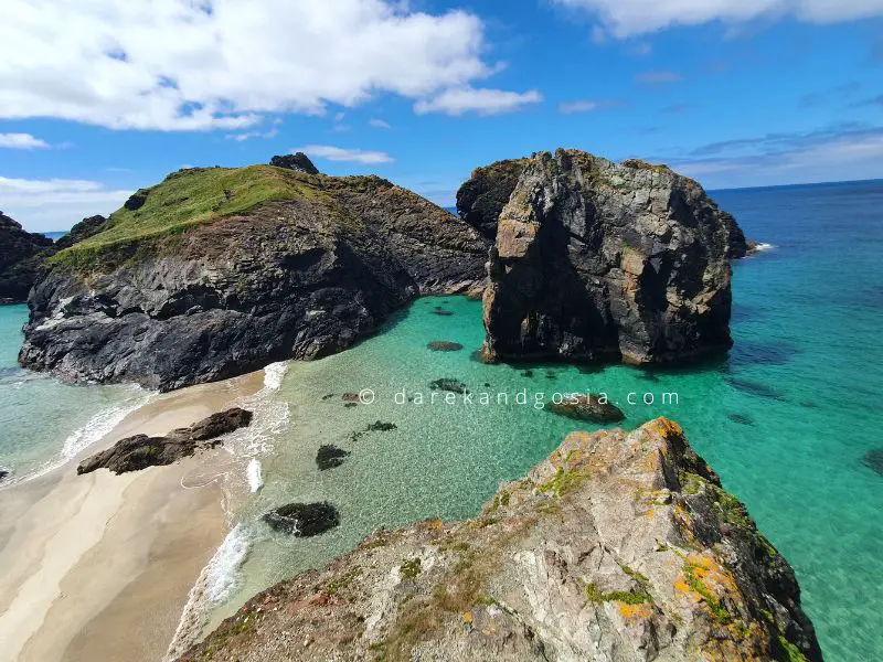 What was filmed at Kynance Cove?