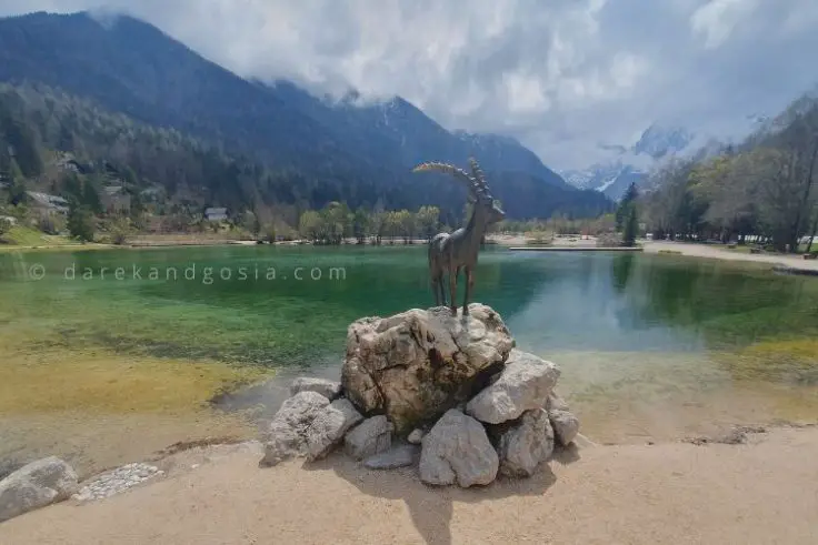 Lake Jasna - a stunning lake with the famous Ibex Statue